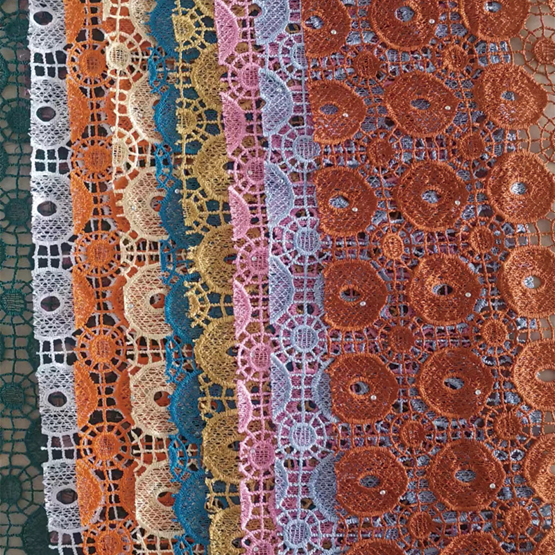 ZHUANGSHI Embroidered fabric 22ZS69 Antique lace fabric French vintage fabric Handmade crochet crochet fabric