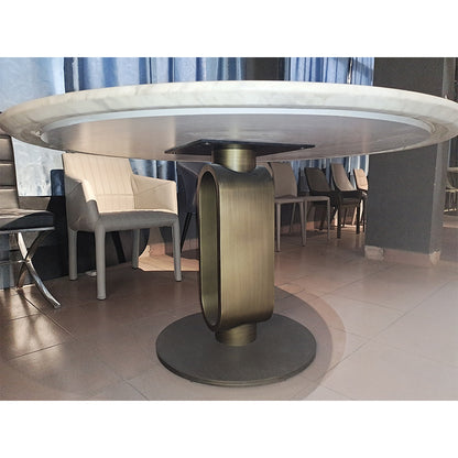 DINGCHUANG Dining table TC-8510/size: ¢900*750  Italian minimalist rock table, creative designer dining table