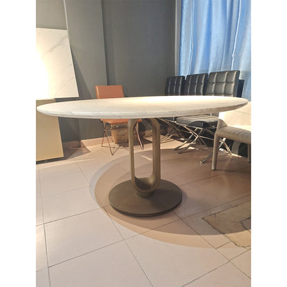 DINGCHUANG Dining table TC-8510/size: ¢900*750  Italian minimalist rock table, creative designer dining table